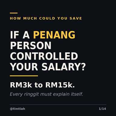 How much could you save if a Penang person controlled your salary ?