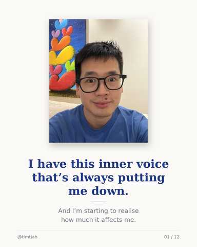 I have this inner voice that’s always putting me down.