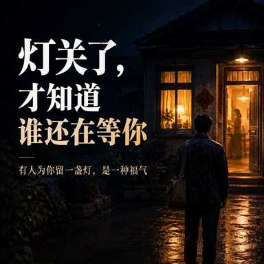 灯关了，才知道谁还在等你