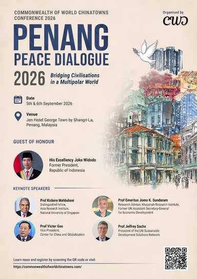 Former Indonesian president Joko Widodo among speakers at CWC’s Penang Peace Dialogue