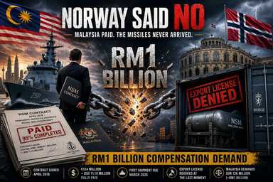 Norway Told Malaysia "No" On Its Own Paid-For Missiles. Now Malaysia Wants RM1 Billion Back.
