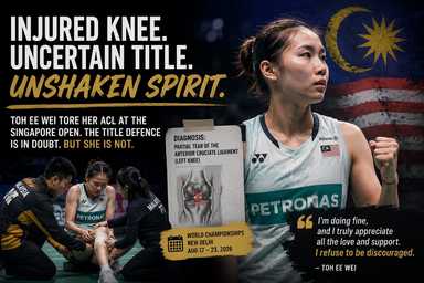 Toh Ee Wei Tore Her ACL at the Singapore Open. The Title Defense Is In Doubt. But She Is Not.