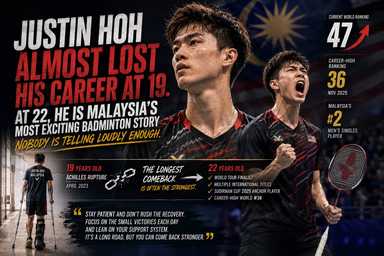 Justin Hoh Almost Lost His Career at 19. At 22, He Is Malaysia's Most Exciting Badminton Story Nobody Is Telling Loudly