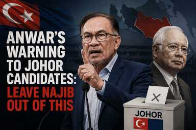 OPINION | Anwar's Warning to Johor Candidates: Leave Najib Out of This