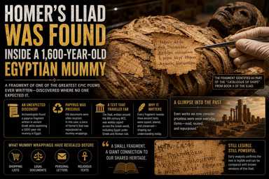 Homer's Iliad Was Found Inside a 1,600-Year-Old Egyptian Mummy