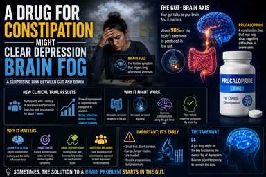 A Drug for Constipation Might Clear Depression Brain Fog