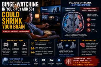 Binge-Watching in Your 40s and 50s Could Shrink Your Brain
