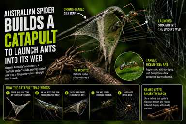 An Australian Spider Builds a Catapult to Launch Ants Into Its Web