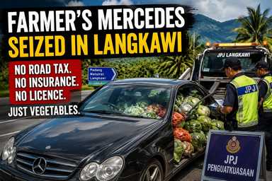 A Farmer Used a Mercedes to Haul Vegetables in Langkawi. JPJ Seized It Anyway.