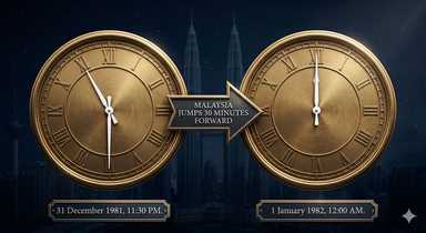 #EiTahuTak | Malaysia Changed its Time Zone Six Times. The Last One Happened at 11.30pm on New Year's Eve.