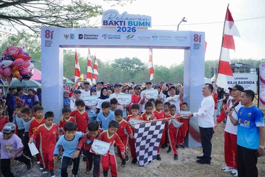 Relawan Bakti BUMN Perkuat Fondasi Desa Wisata Bulok Lampung Selatan