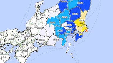 日本千叶县发生5.8级地震  关东地区震感明显