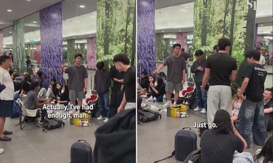 ‘F*ck off, bro’: Man stands up to alleged queue-cutter at Bayfront MRT for Audemars Piguet x Swatch Royal Pop launch