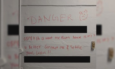 Loanshark-related graffiti warns of ‘DANGER :(’, 20-year-old man arrested