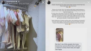 Intan Najuwa Kena Marah Sebab Tak Mahu Jual Baju Anak – “Banyak Lagi Cara Lain Nak Gembirakan Orang”