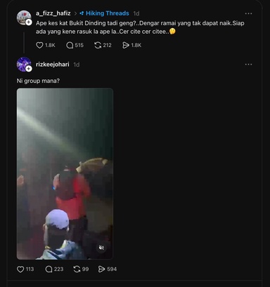 Tular Pendaki ‘Berparti’ Di Puncak Bukit, Netizen Tegur Isu Adab Dan Keselamatan – “Patutnya Korang Yang Kena Sorok Dengan Jin!”