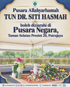 Pusara Tun Dr Siti Hasmah Tak Putus Diziarahi, Orang Ramai Hadir Seawal Pagi