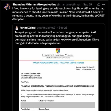 “Saya Pecat Dia Ketika Di Set, Disiplin Sangat Teruk” – Pengarah Shamaine Othman Dakwa Pernah Pelawak Kontroversi
