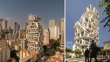 São Paulo's newest mixed-use tower features a dynamic, pixelated façade
