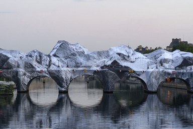 A giant inflatable mountain has appeared in the heart of Paris