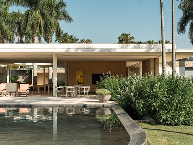 A palm tree-engulfed home by Marilia Pellegrini is a sanctuary in the heart of São Paulo