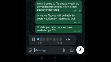 我的客户越来越不耐烦，我也是。