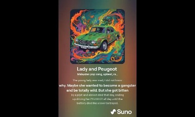 Lady and a Peugeot