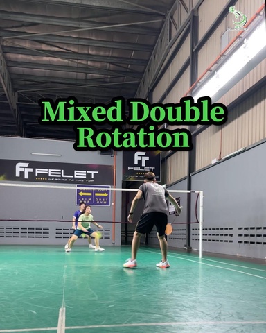 Badminton | Mixed Double Rotation In Training🏸