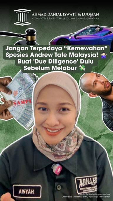 Jangan Terpedaya “Kemewahan” Spesies Andrew Tate Malaysia! 🙅🏻♀️ Buat 'Due Diligence' Dulu Sebelum Melabur 💸