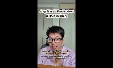 Why plastic stools have a hole in them
