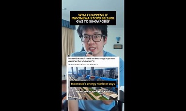 What happens if Indonesia stops selling gas to Singapore?