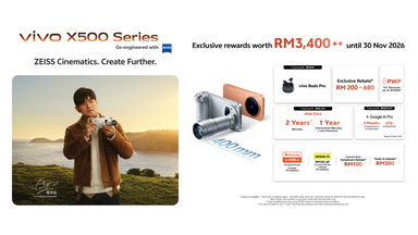 Siri Vivo X500 Mula Dijual 3 November Dengan Harga Bermula RM4,699 – Ganjaran Hingga RM3,400 Turut Ditawarkan