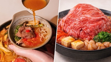 Les Amis Group Opening Casual Sukiyaki Joint Sukiyakijin With A ‘Mountain’ Of Wagyu For $45