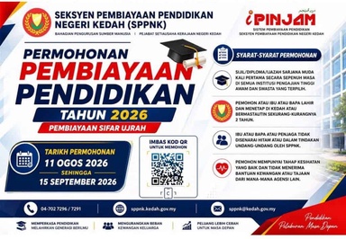 SPPNK: Tawaran Pembiayaan Pendidikan Negeri Kedah 2026