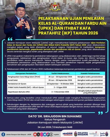UPKK 2026 -Jadual, Tarikh Peperiksaan & Format Terkini