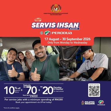 Servis Ihsan MADANI – Dapatkan Diskaun Perodua Bermula 17 Ogos 2026 ini