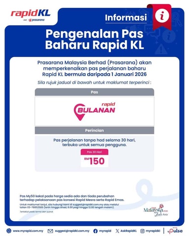 Rapid Bulanan Pass RM150 – Tak Payah Beratur Lagi, Guna TNG eWallet Je!