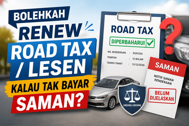 Bolehkah Renew Road Tax / Lesen Kalau Tak Bayar Saman? Ini Jawapan Sebenar Ramai Tak Tahu