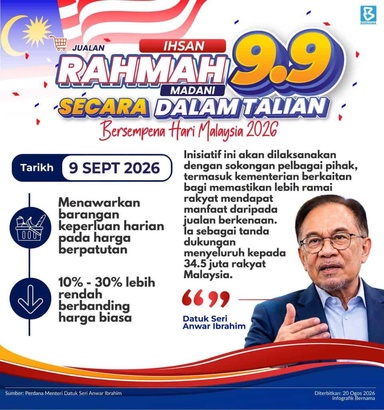Jualan Ihsan Rahmah 9.9 : Barang Harian 10%-30% Lebih Murah