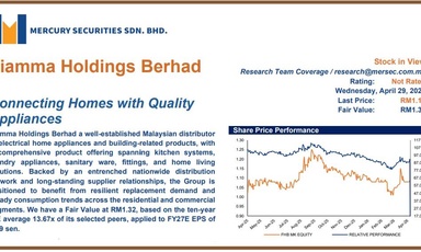 Mercury Securities assigns RM1.32 “fair value” on Fiamma; strong brand positioning boosts outlook