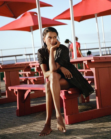 Simone Ashley In A Burberry Check Bikini Is The Only Summer Moodboard You Need