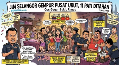 Ops Gegar Bukit Rimau: JIM Selangor Tahan 11 Wanita PATI di Pusat Urut