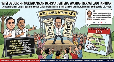 PRN Johor: Anwar Umum Senarai Penuh Calon PH Malam Ini