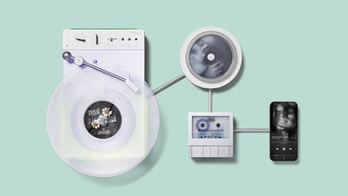 This audio system combines vinyl, tape, and CDs with a sprinkle of Dieter Rams