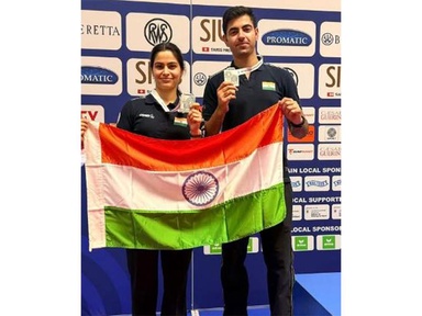 Manu Bhaker-Samrat Rana's silver in 10m air pistol mixed event helps India ends ISSF World Cup with 4 medals