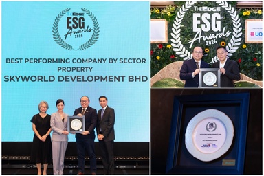 SkyWorld recognised as Best Performing Company in Property Sector at The Edge Malaysia ESG Awards 2026