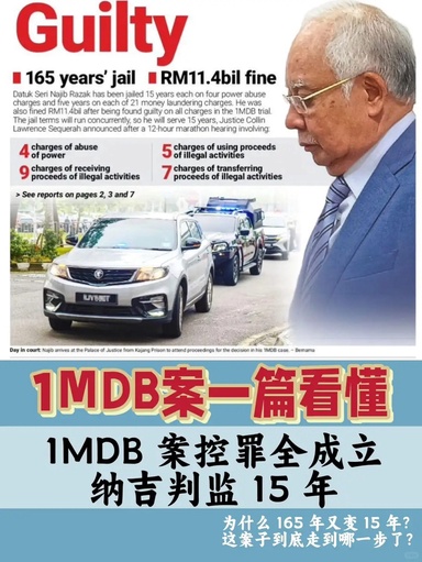 1MDB案控罪全成立 ,一篇让你看懂！