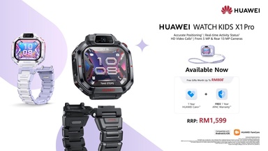HUAWEI WATCH KIDS X1 系列登陆大马！支援 4G 通话、双镜头设计，售价 RM999 起