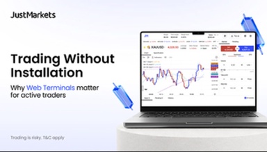 JustMarkets offers browser access to MT4, MT5 accounts