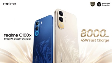 Realme C100x: Budget friendly smartphone with 8,000mAh battery and IP64 rating